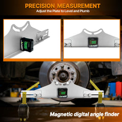 PHATRIP tape measure extended under plate showing long reach for accurate distances