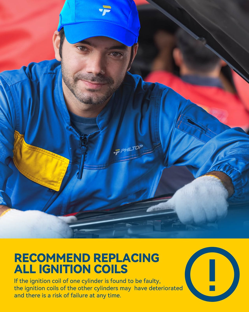 PHILTOP lifestyle garage installation image showing technician replacing coils for reliability
