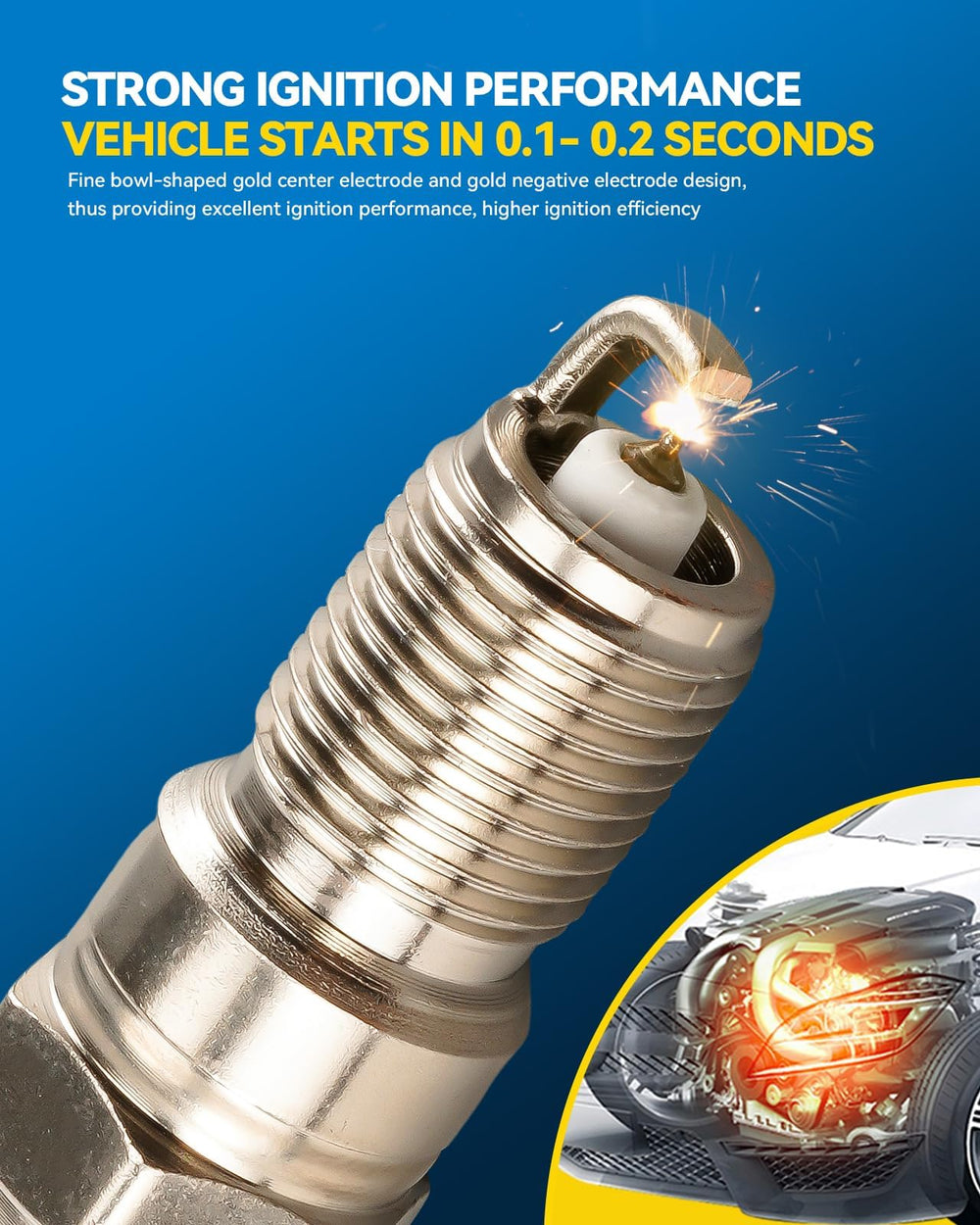 PHILTOP spark plug gap and electrode close-up indicating accurate ignition performance
