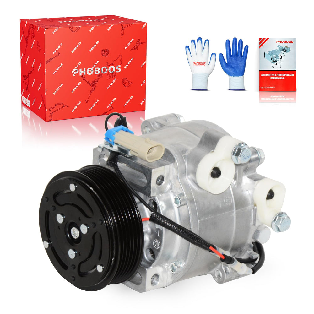 PHOBOOS front view showing compressor and clutch, assuring direct fit