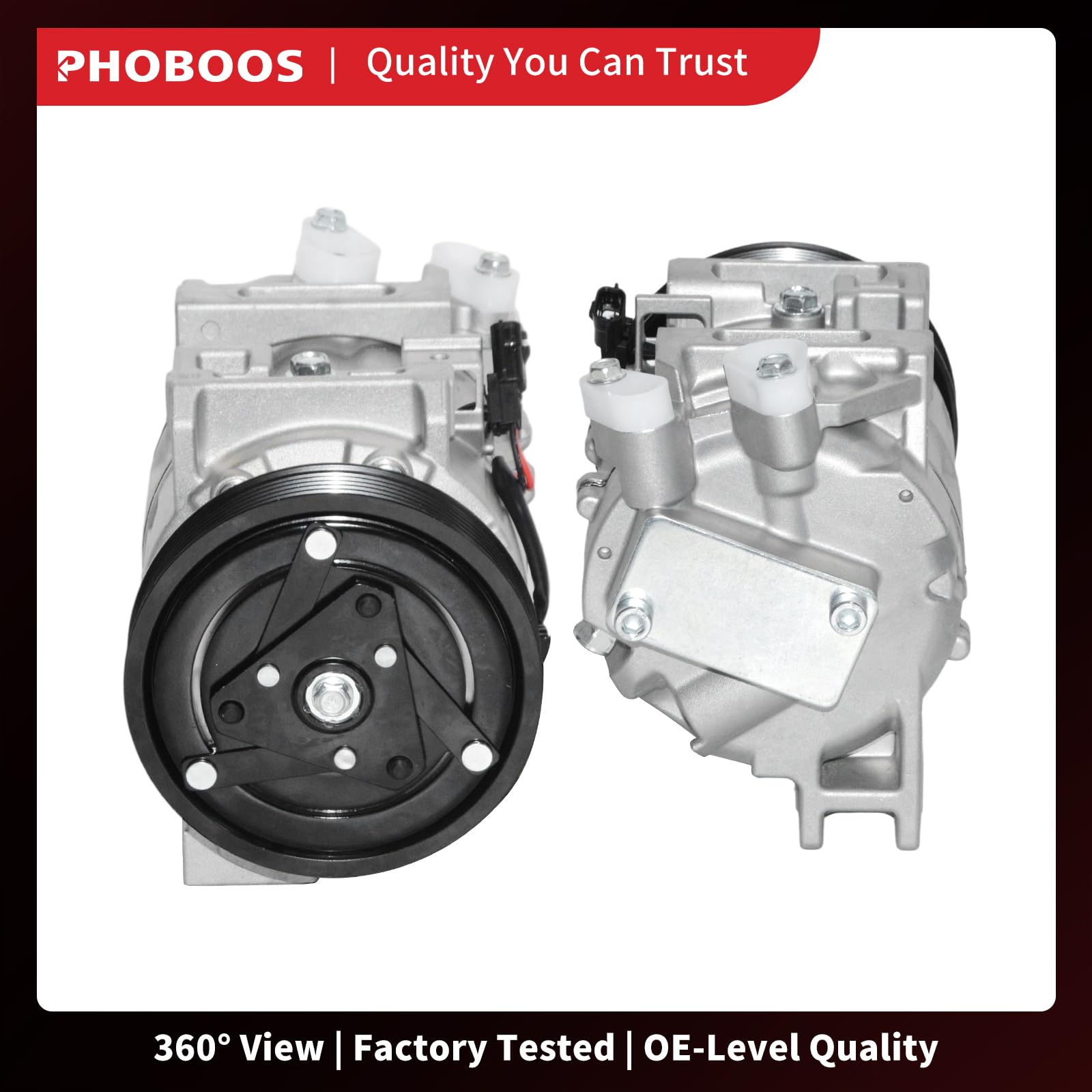 PHOBOOS packaging with seals and parts included for protected shipping and completeness