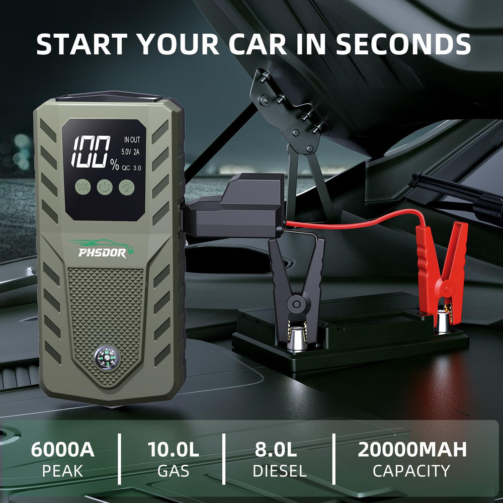 PHSDOR smart LCD display close-up for accurate battery status