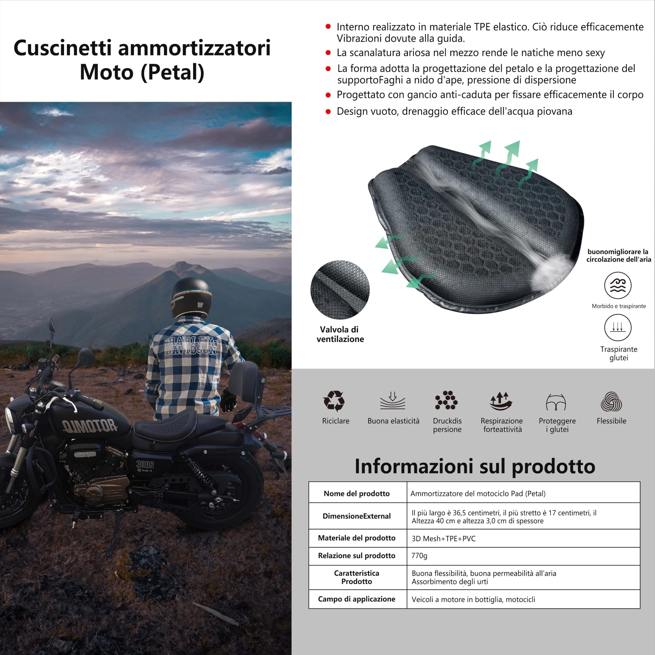 PhyiFlbey close-up TPE gel texture providing resilient shock absorption