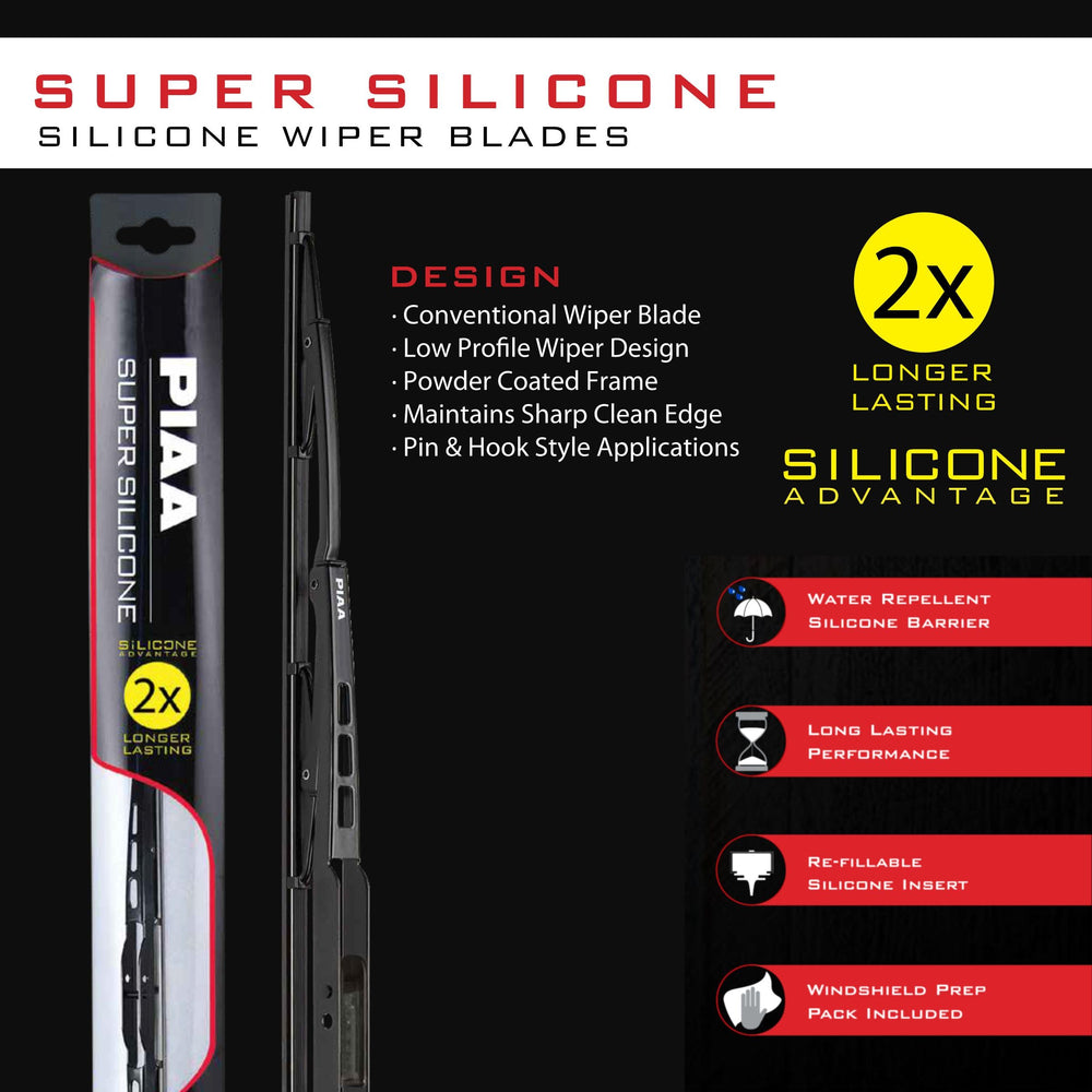 PIAA silicone edge close-up highlighting smooth surface for streak-free wiping