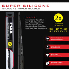 PIAA silicone edge close-up highlighting smooth surface for streak-free wiping