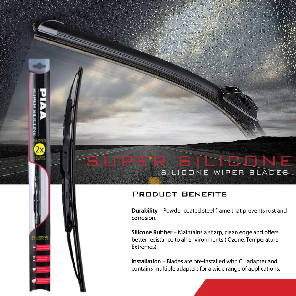 Piaa detailed shot of the aerodynamic zinc-plated frame highlighting corrosion resistance