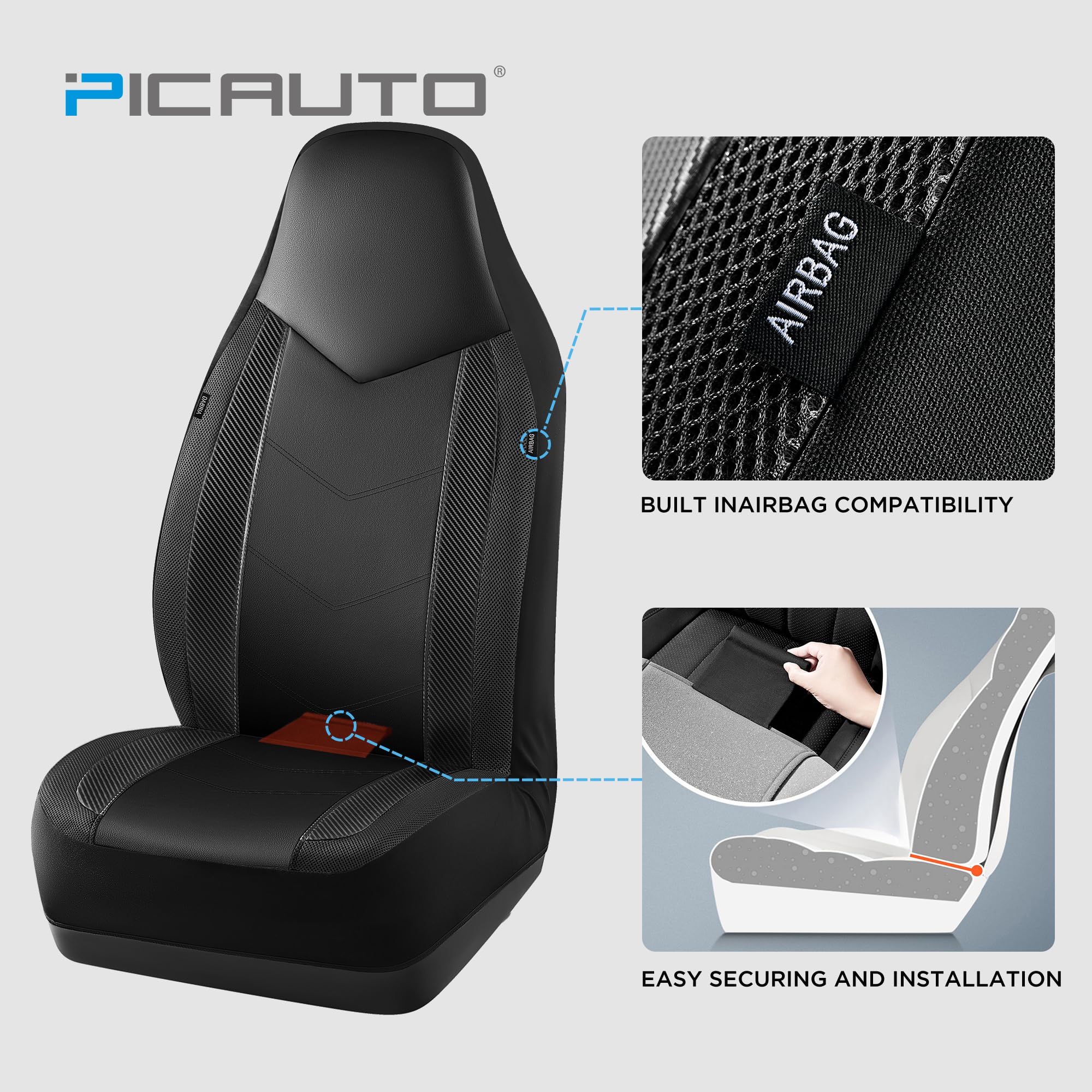 PIC AUTO breathable mesh detail showing ventilation and comfort benefit