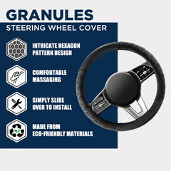 PIC AUTO detailed shot of grained leather stitching for durability