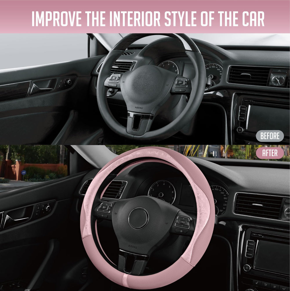 PIC AUTO cover beside ruler showing 14.5–15.5" fit for universal wheel sizes