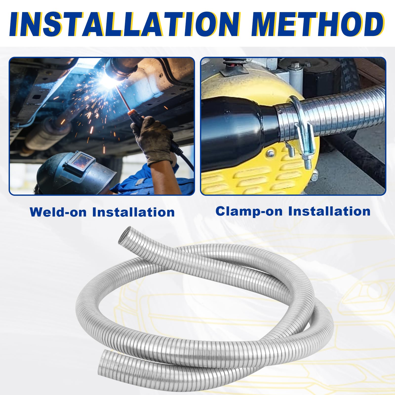 Piclafe connected to muffler showing compatible connection benefit