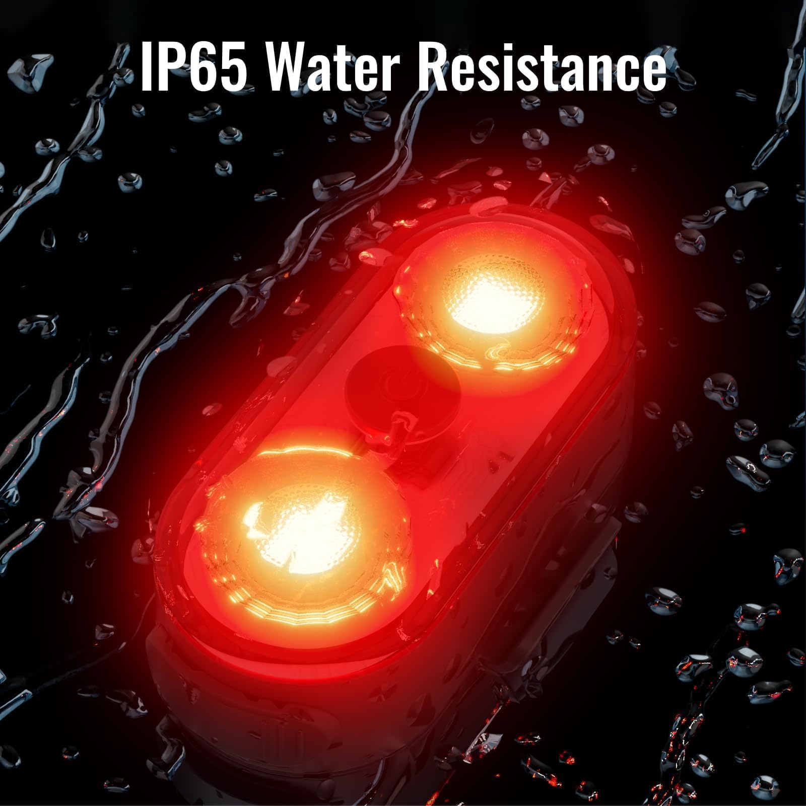 PidZoom pod with water splashes demonstrating IP65 protection, withstands wet conditions
