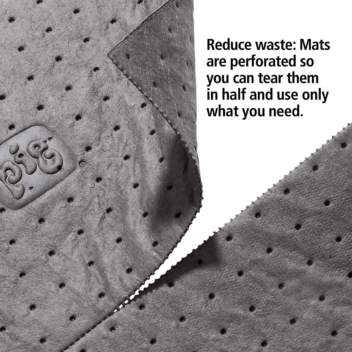 PIG saturated mat being contained for proper disposal and safe handling