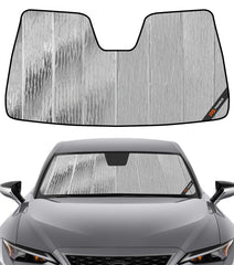 Pigenius AstraGuard front view on Lexus IS showing full windshield coverage and cooler cabin
