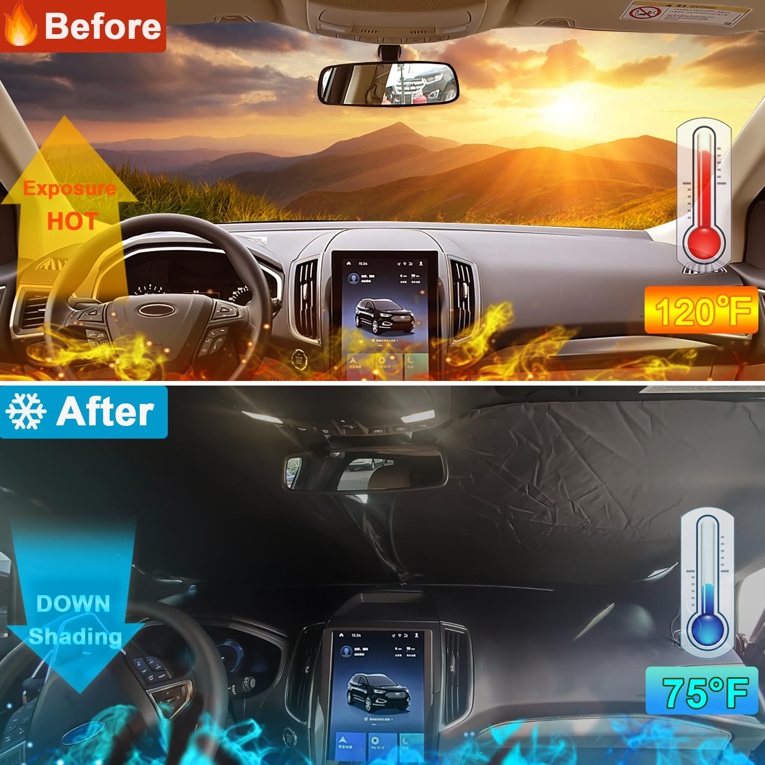 PIMCAR close-up of 310T reflective polyester fabric showing glare reduction benefit