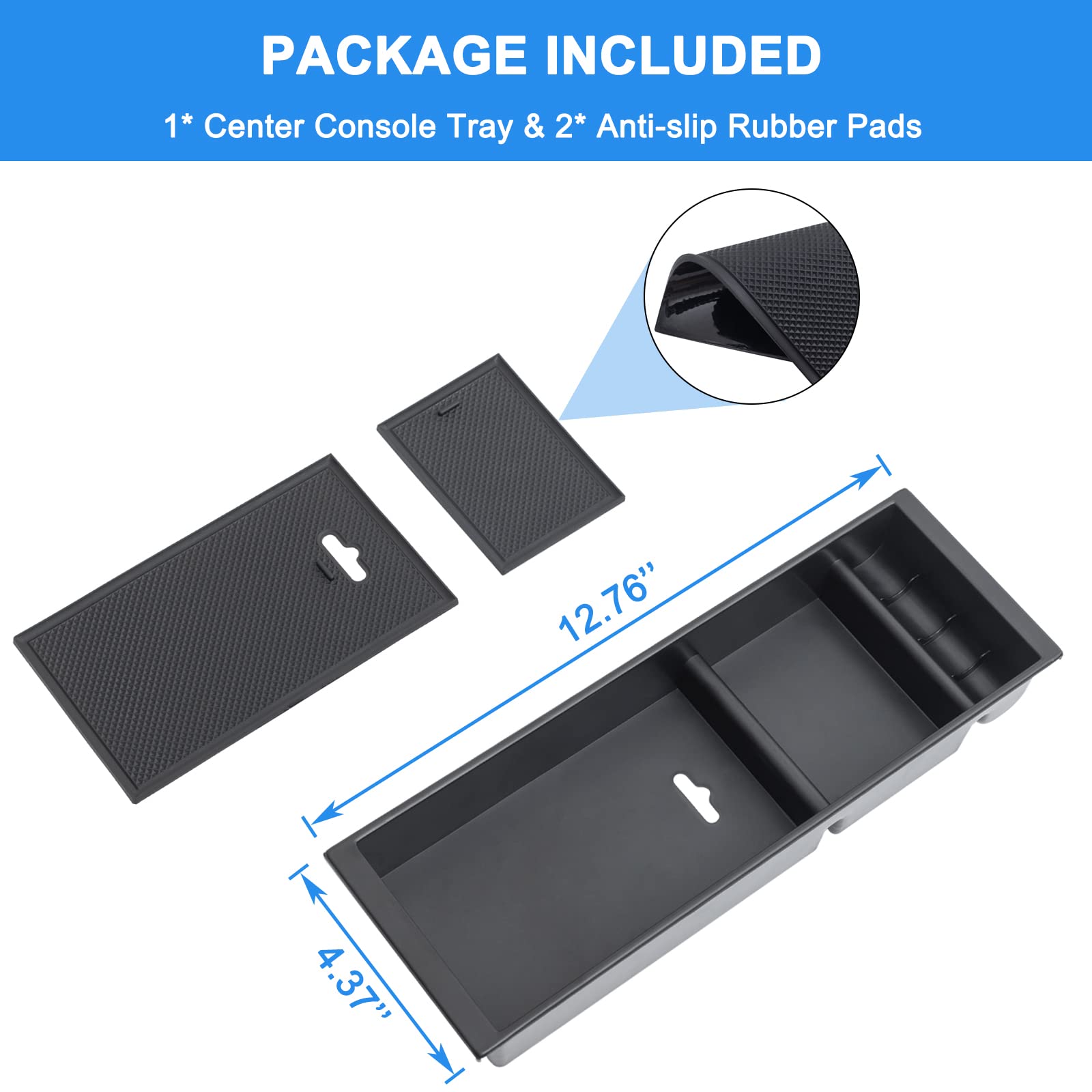 PIMCAR underside rubber pad detail reducing tray movement and rattle