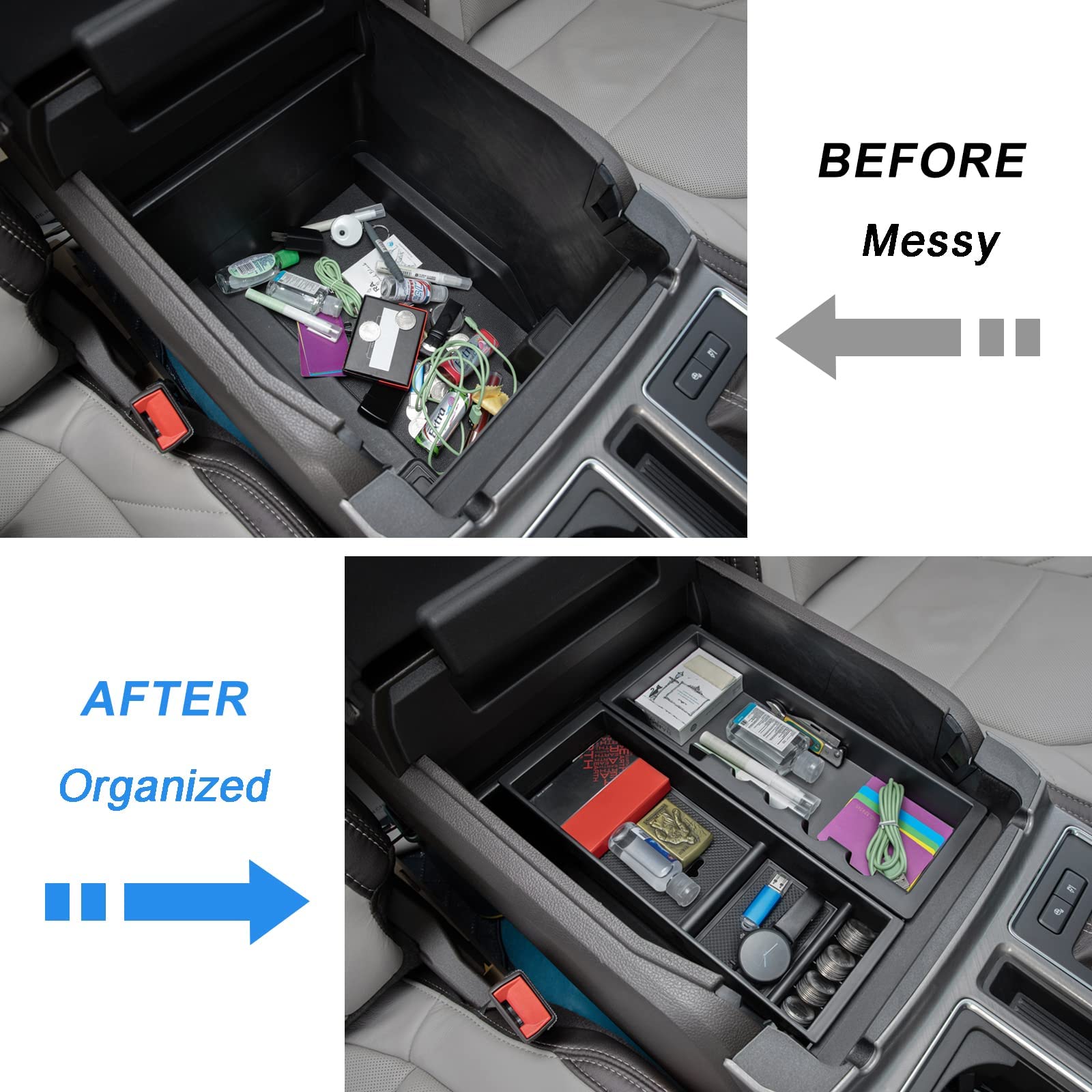 PIMCAR tray next to smartphone showing compact size and space-saving