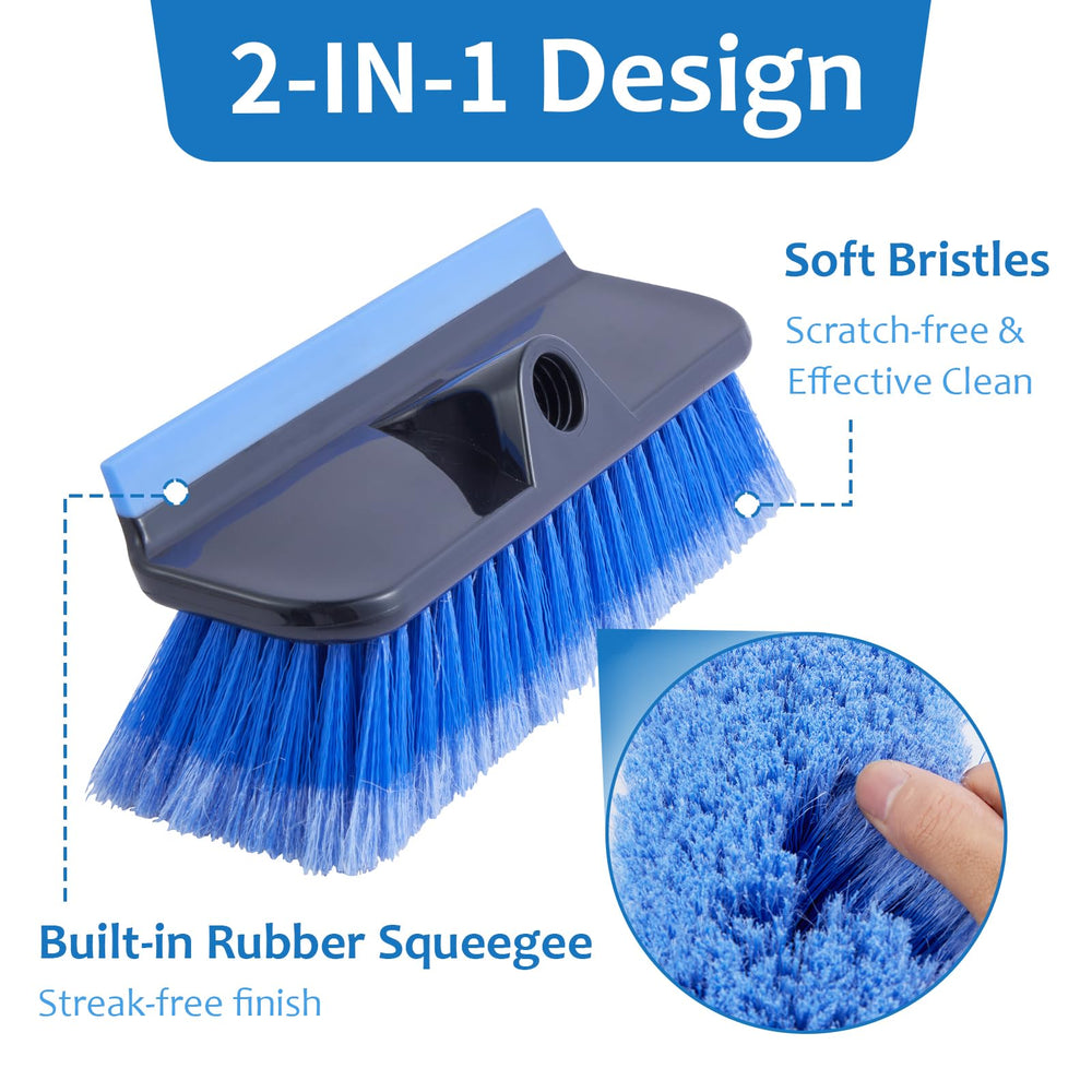 PIMEKOY close-up of soft bristles and rubber squeegee protecting surfaces