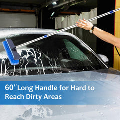 PIMEKOY extended handle in use reaching roof for safer washing