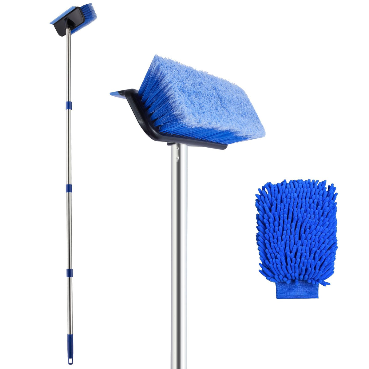 PIMEKOY front view of brush kit showing long handle and head for faster washes
