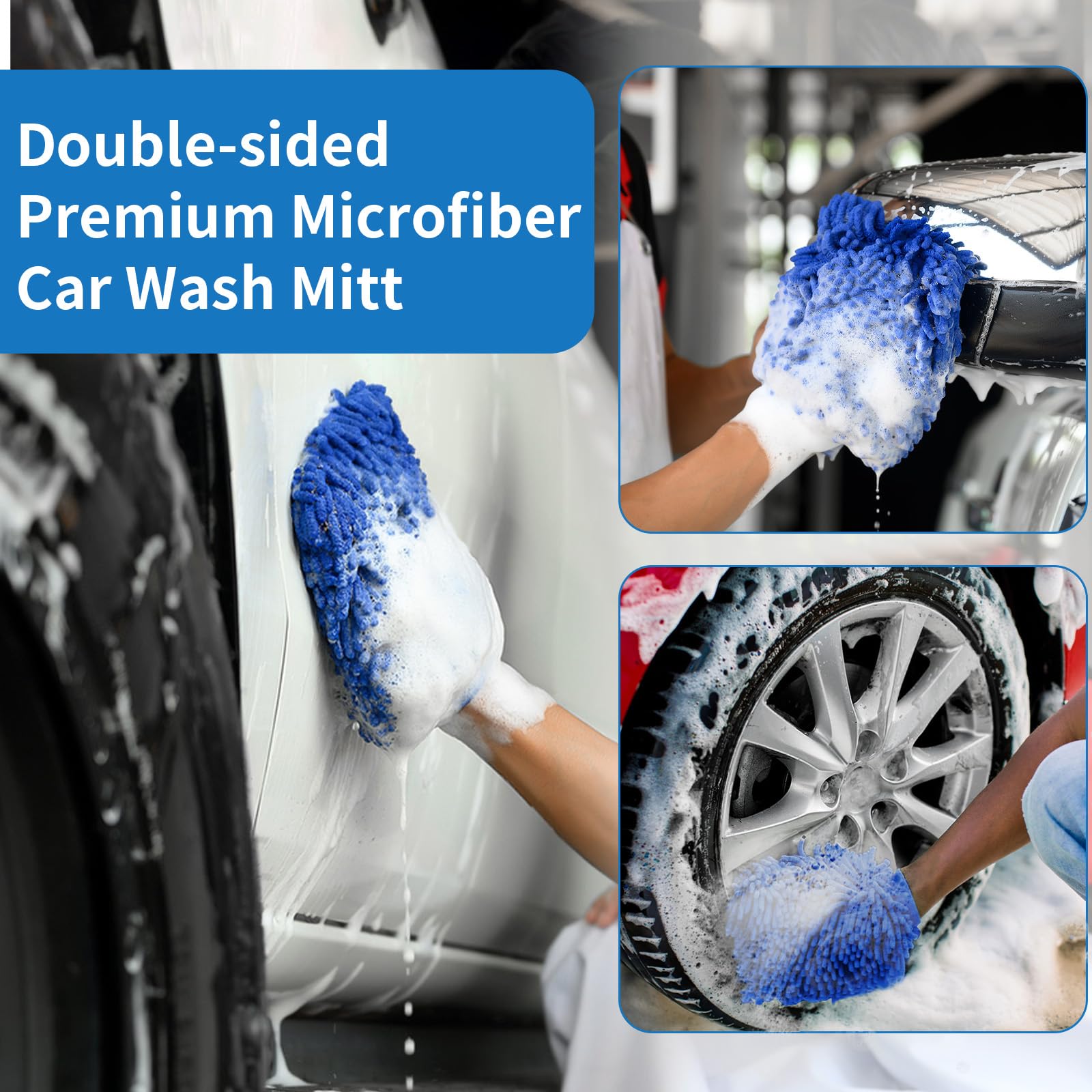 PIMEKOY lifestyle driveway wash scene showing efficient gentle vehicle cleaning