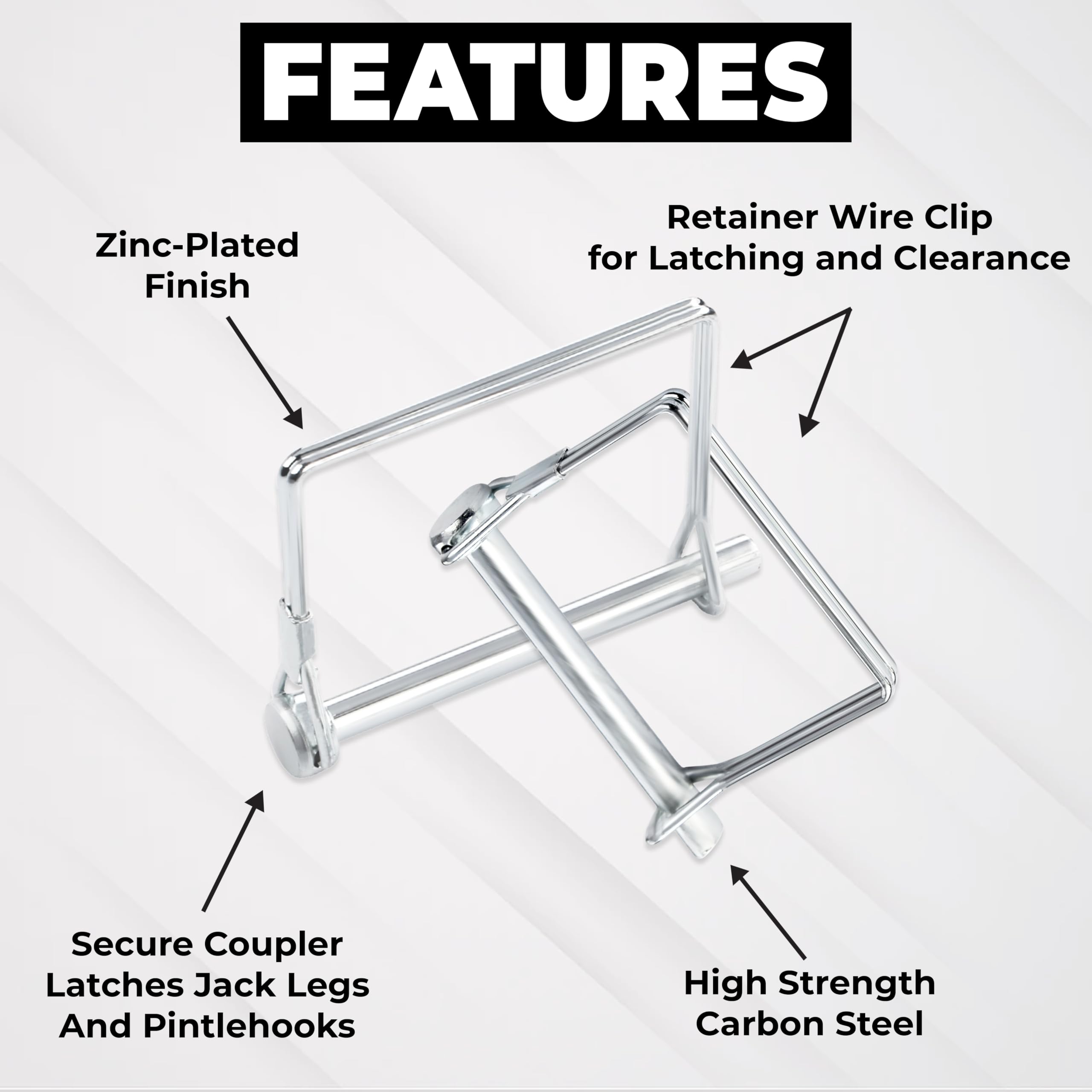 PINAILER detail of retaining clip demonstrating secure locking benefit