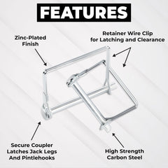 PINAILER detail of retaining clip demonstrating secure locking benefit