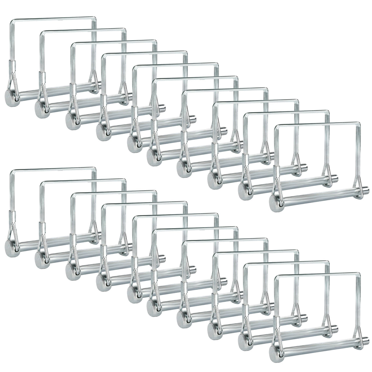PINAILER front packaging showing 20 square trailer pins and kit benefits