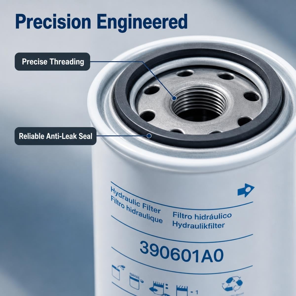 PioneerFilter Co 390601A0 side profile highlighting durable construction and threads