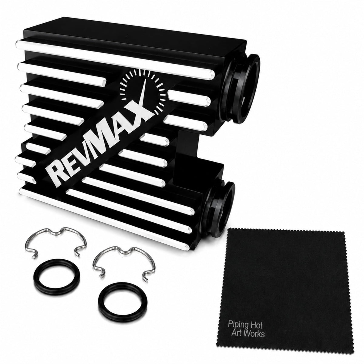Piping Hot RevMax bypass valve and steel screw front view showing durable construction and improved cooling