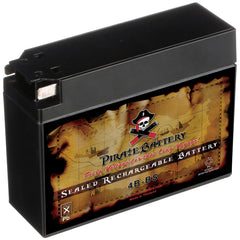 Pirate Battery top view highlighting tab terminals for fast secure connections