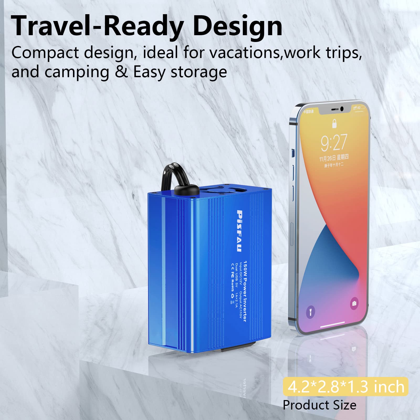 PiSFAU metal shell side profile, durable protection for travel and drops