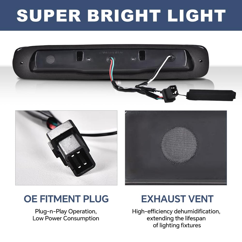PIT66 third brake light mounted on Silverado tailgate demonstrating proper alignment