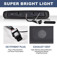 PIT66 third brake light mounted on Silverado tailgate demonstrating proper alignment