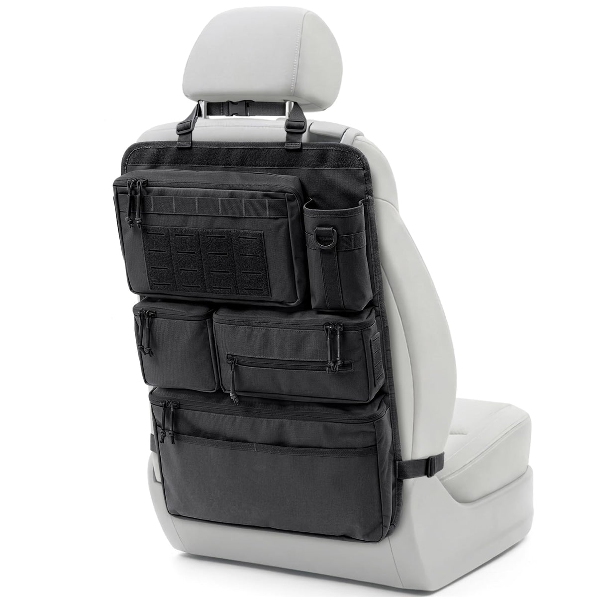 Pitozer front view showing full organizer and pocket layout for tidy storage