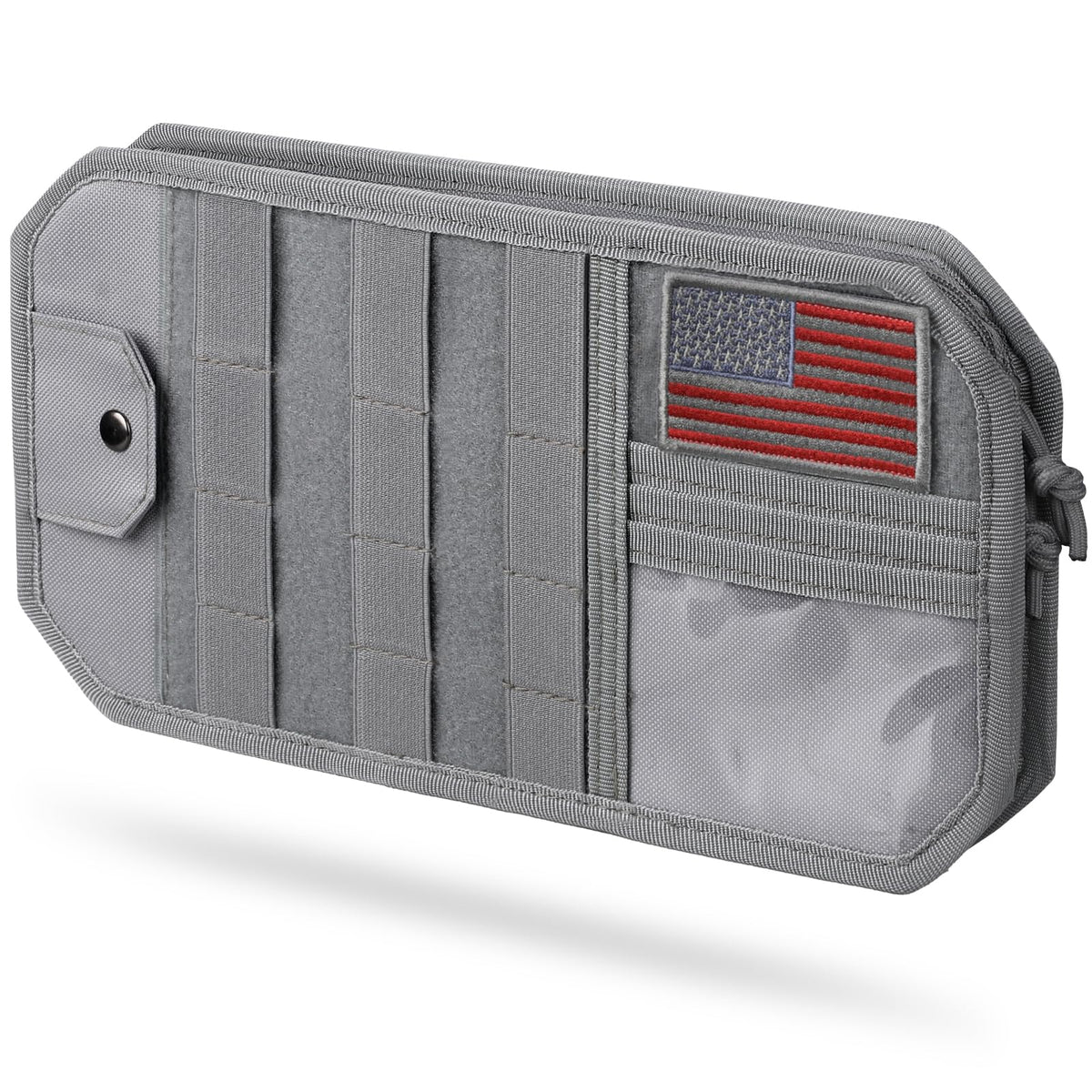 Pitozer front view showing closed visor organizer for organized storage