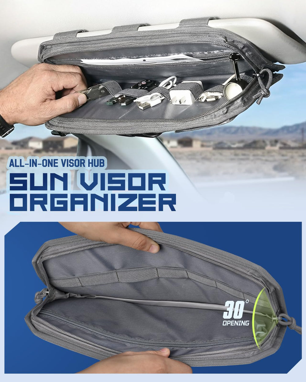 Pitozer glasses clip detail securing sunglasses and reducing scratches