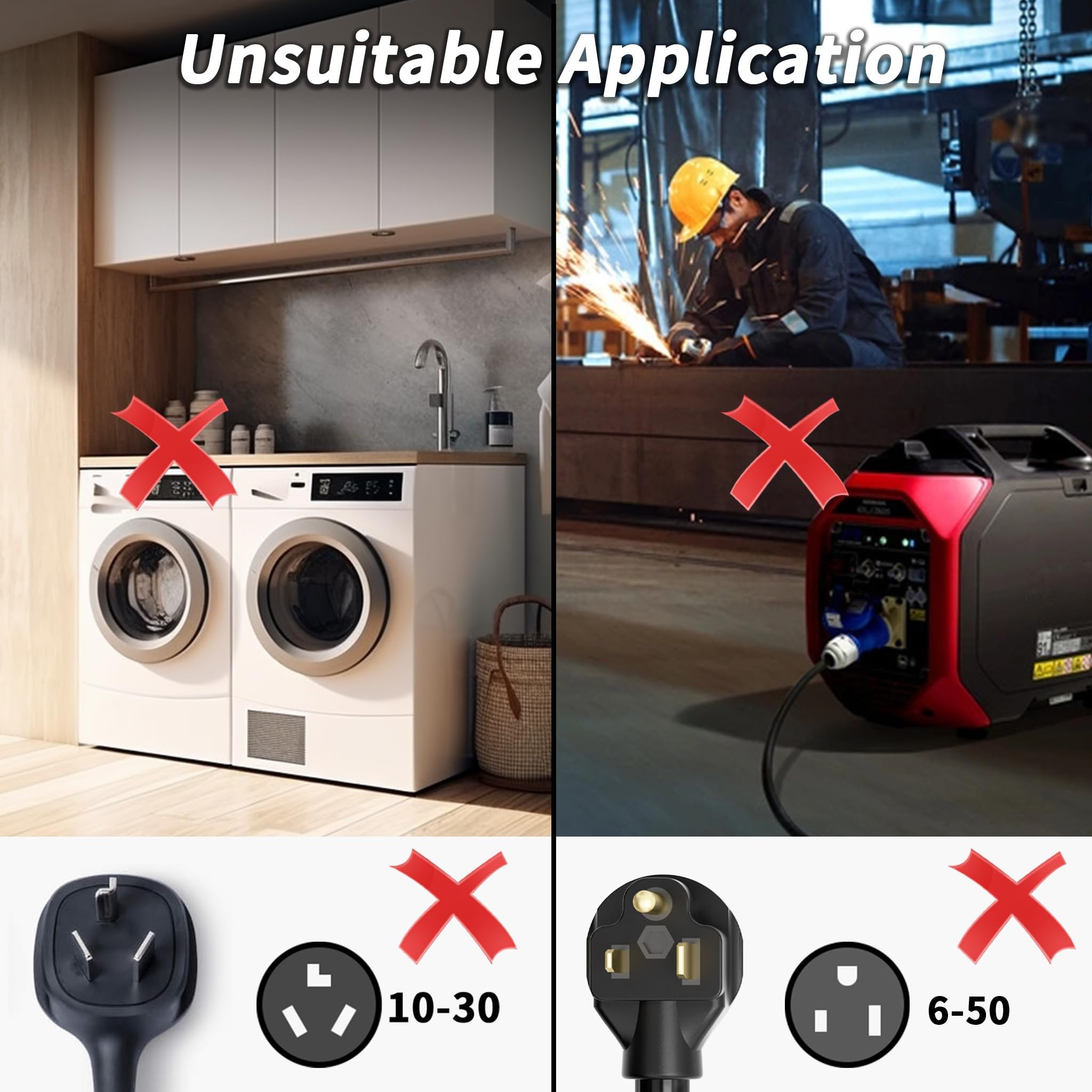 PlugSaf cord connected to house inlet offering reliable emergency power