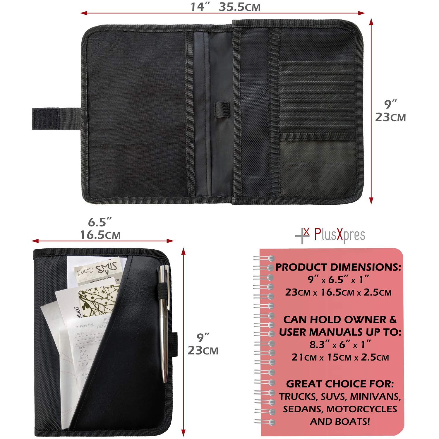 PlusXpres auto log book and tire gauge included for vehicle tracking