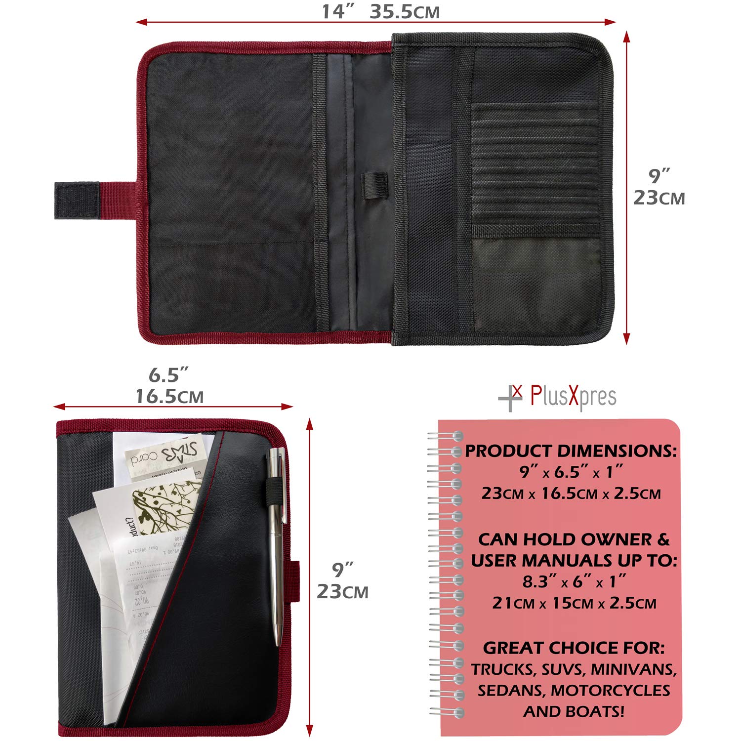 PlusXpres clear ID pocket detail showing visible card protection benefit