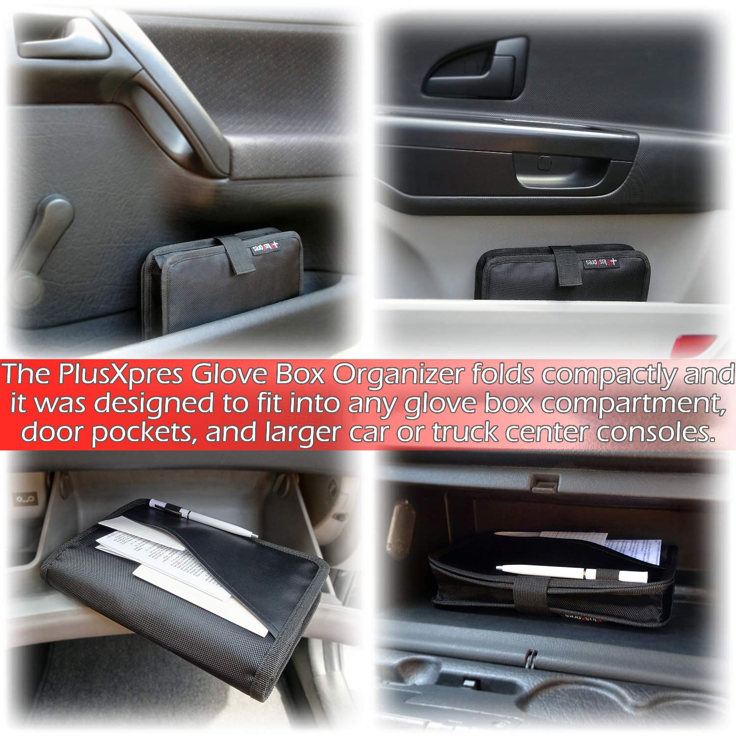 PlusXpres main pocket holding owner manual for protected storage