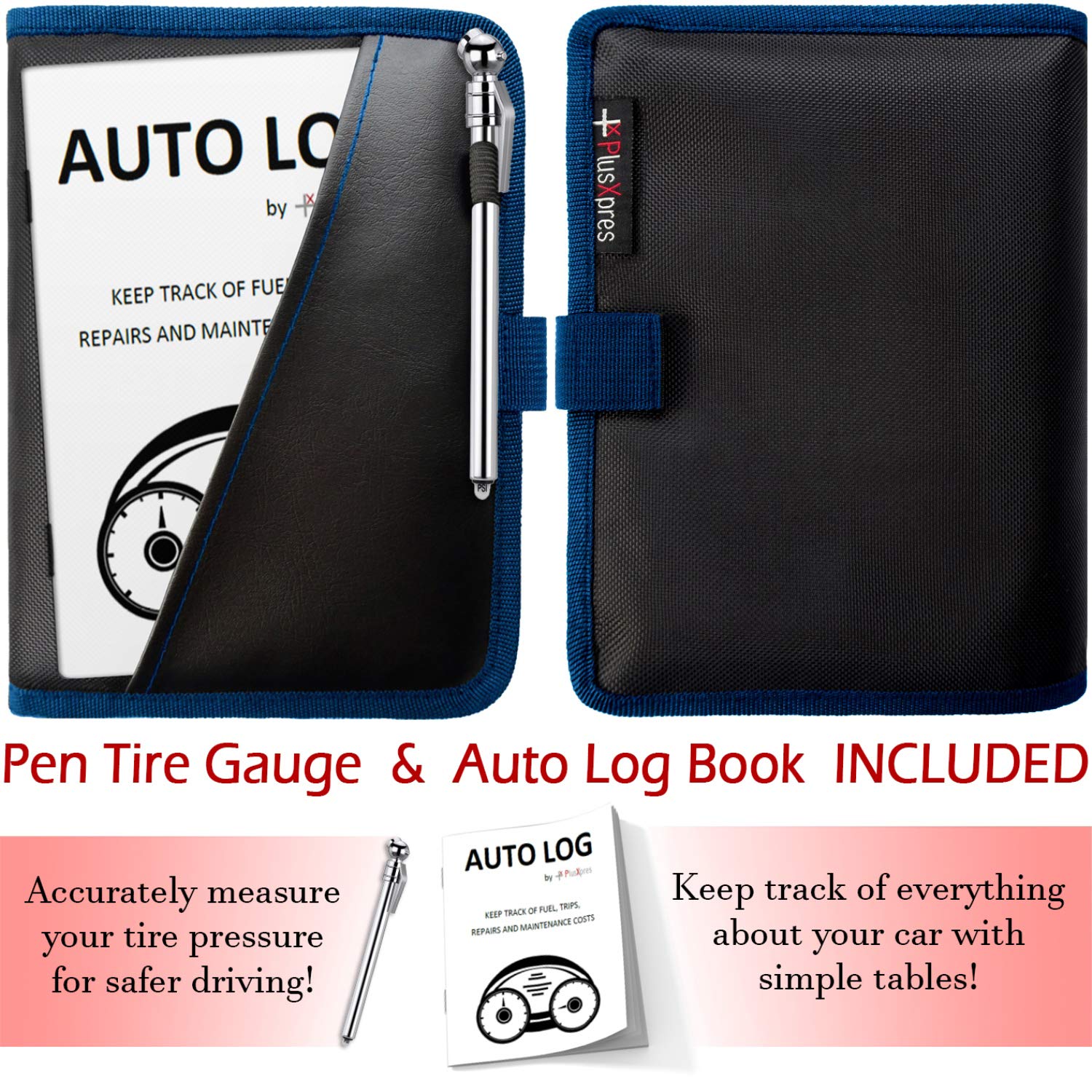 PlusXpres opened layout displaying pockets and organized vehicle documents