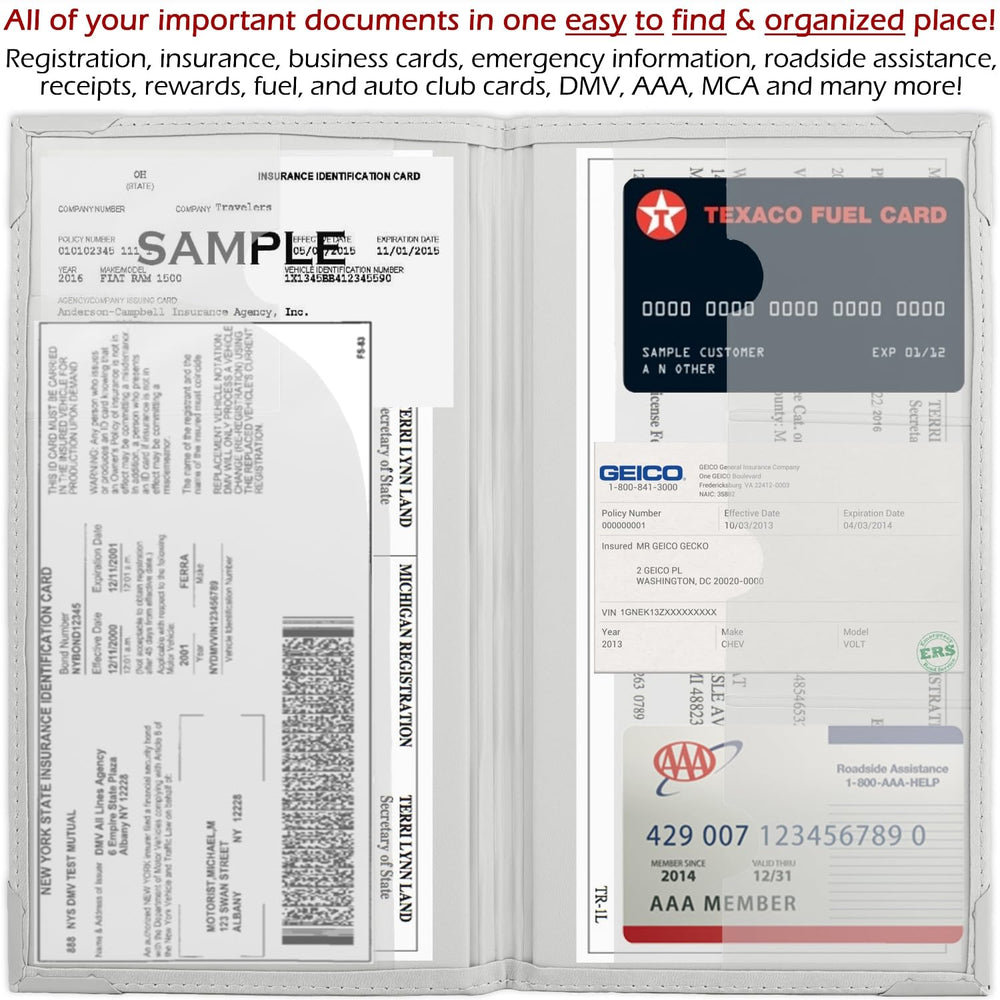 PlusXpres pocket holding an insurance card for quick retrieval benefit