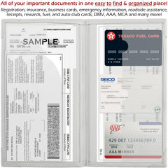 PlusXpres pocket holding an insurance card for quick retrieval benefit