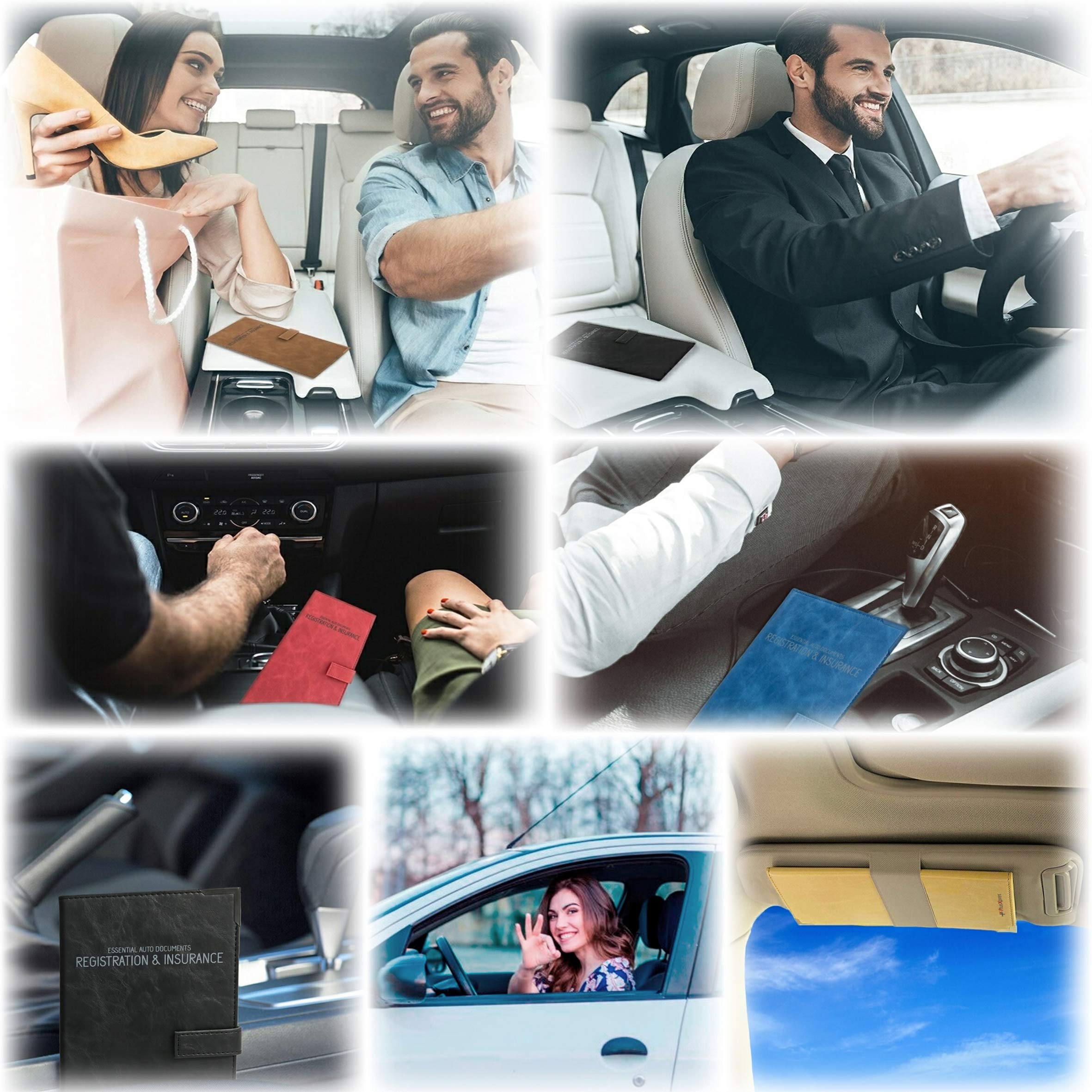 PlusXpres lifestyle shot in car console conveying tidy, professional organization