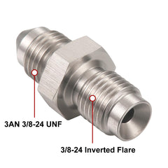 Podavelle close-up of stainless threads and flare sealing surface for reliable seal