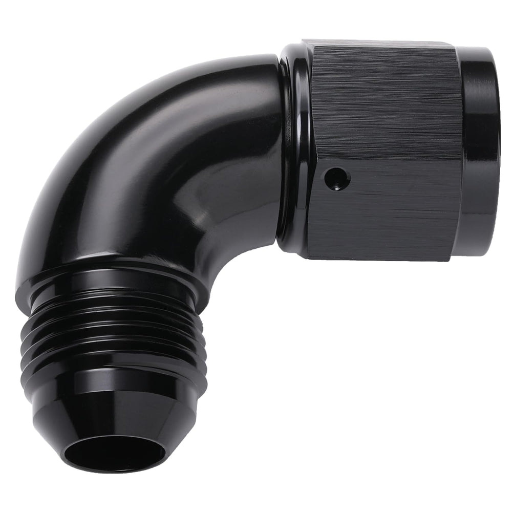 Podavelle side profile showing 90° angle and full-flow passage for minimal restriction