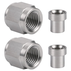 Podavelle front view showing two nuts and two sleeves, clear product overview