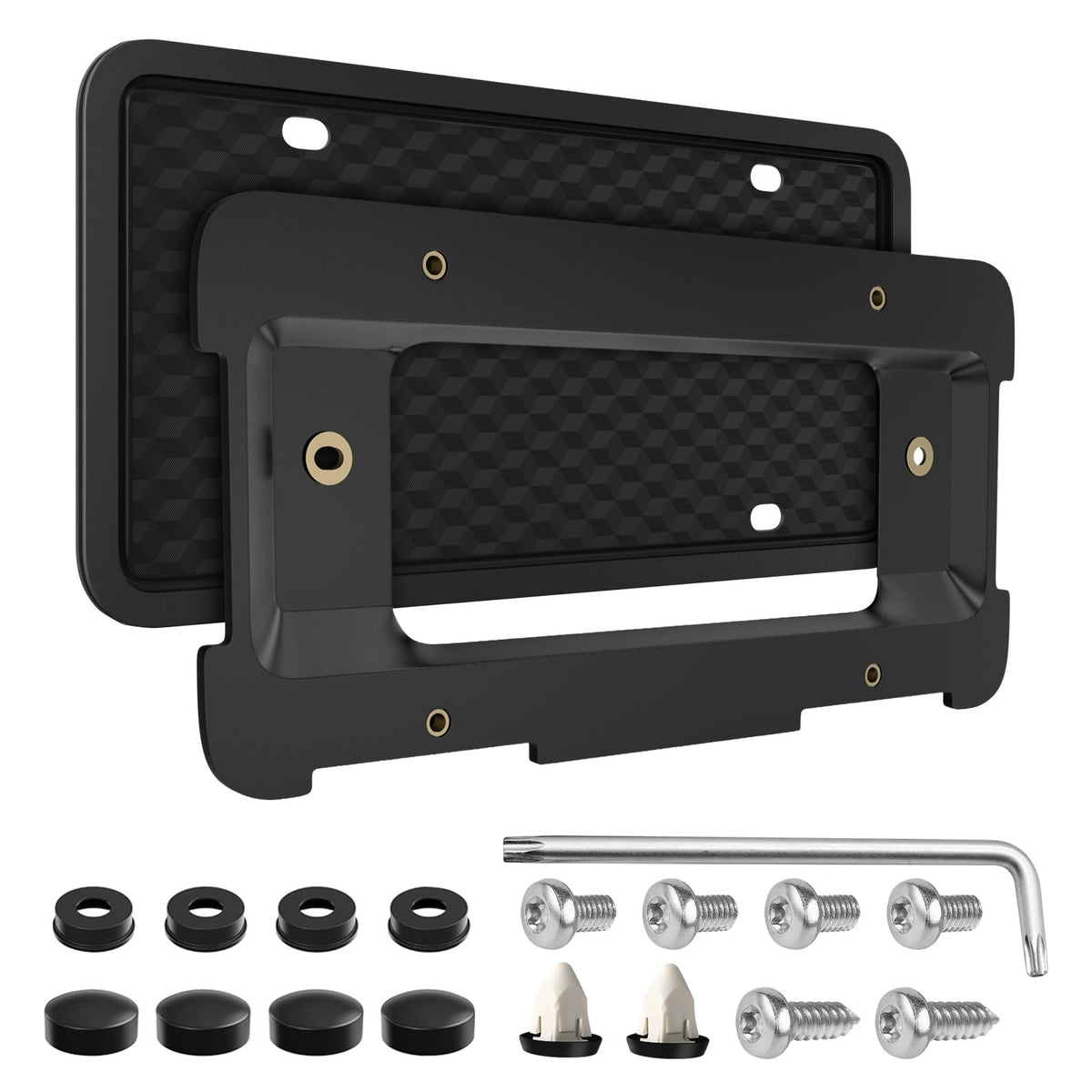 Podestaa front view bracket on neutral background showing fit and clean black finish