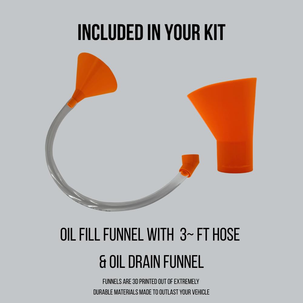 Podium Made kit in use pouring oil from the vehicle side for comfortable service