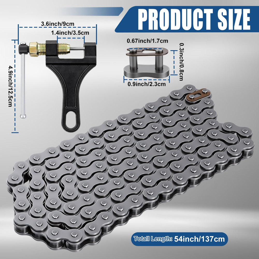 Podoy close-up of 415H chain links highlighting durable plates and pins